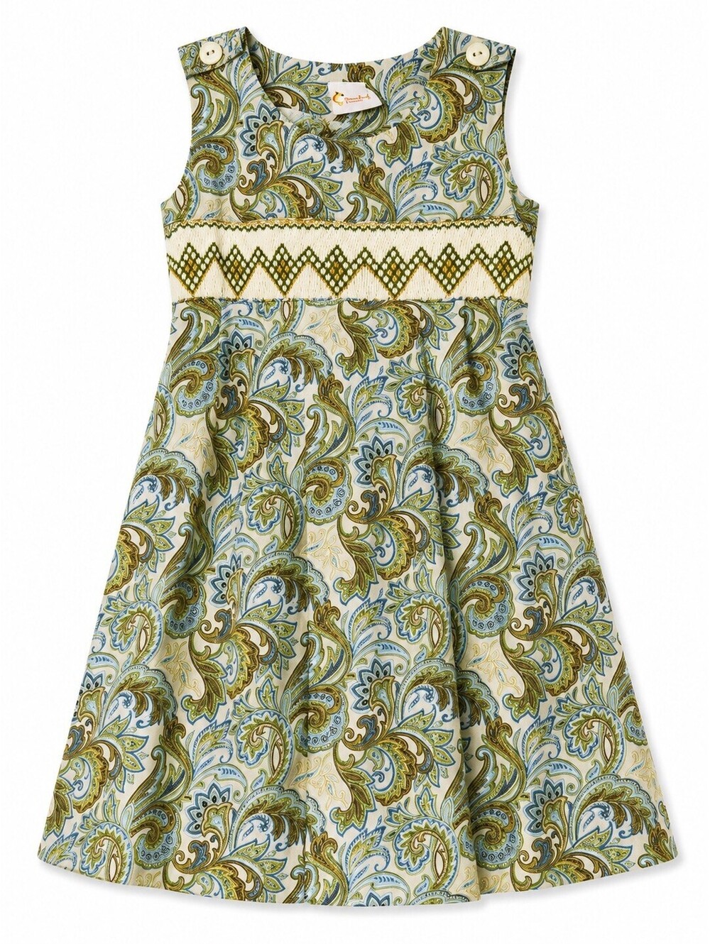 Smocked Giraffe Girls Paisley Smocked Dress Size 6 Boutique Sleeveless